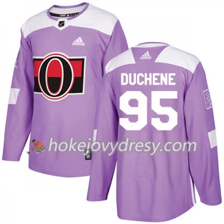 Pánské Hokejový Dres Ottawa Senators Matt Duchene 95 Adidas 2017-2018 Nachová Fights Cancer Practice Authentic